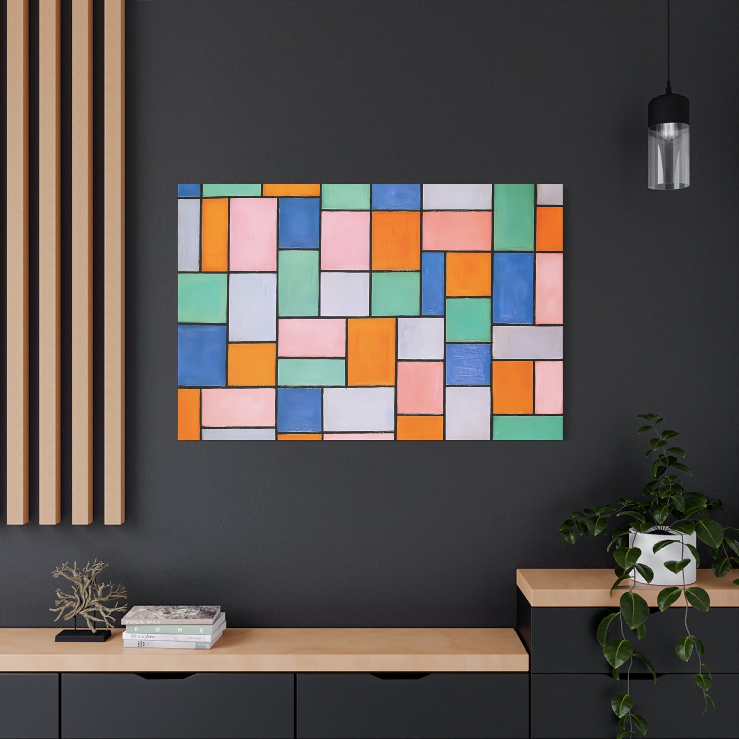 Composition in dissonances (1919) by Theo van Doesburg  / Reproduction Fine Art sur Toile / Epaisseur 3.2 cm - 1.25 inch