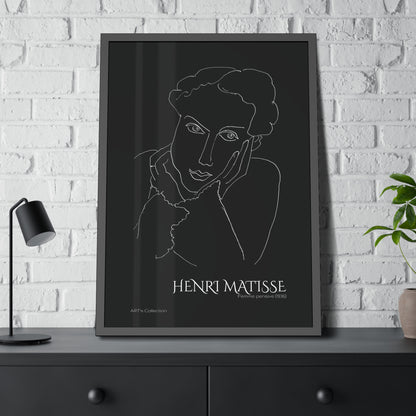Femme pensive (1936) black édition by Henri Matisse / Affiche Encadrée série ART's Collection