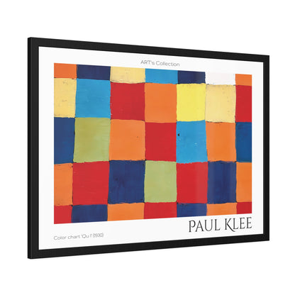 Color chart Qu 1 (1930)  by Paul Klee / Affiche Encadrée série ART's Collection