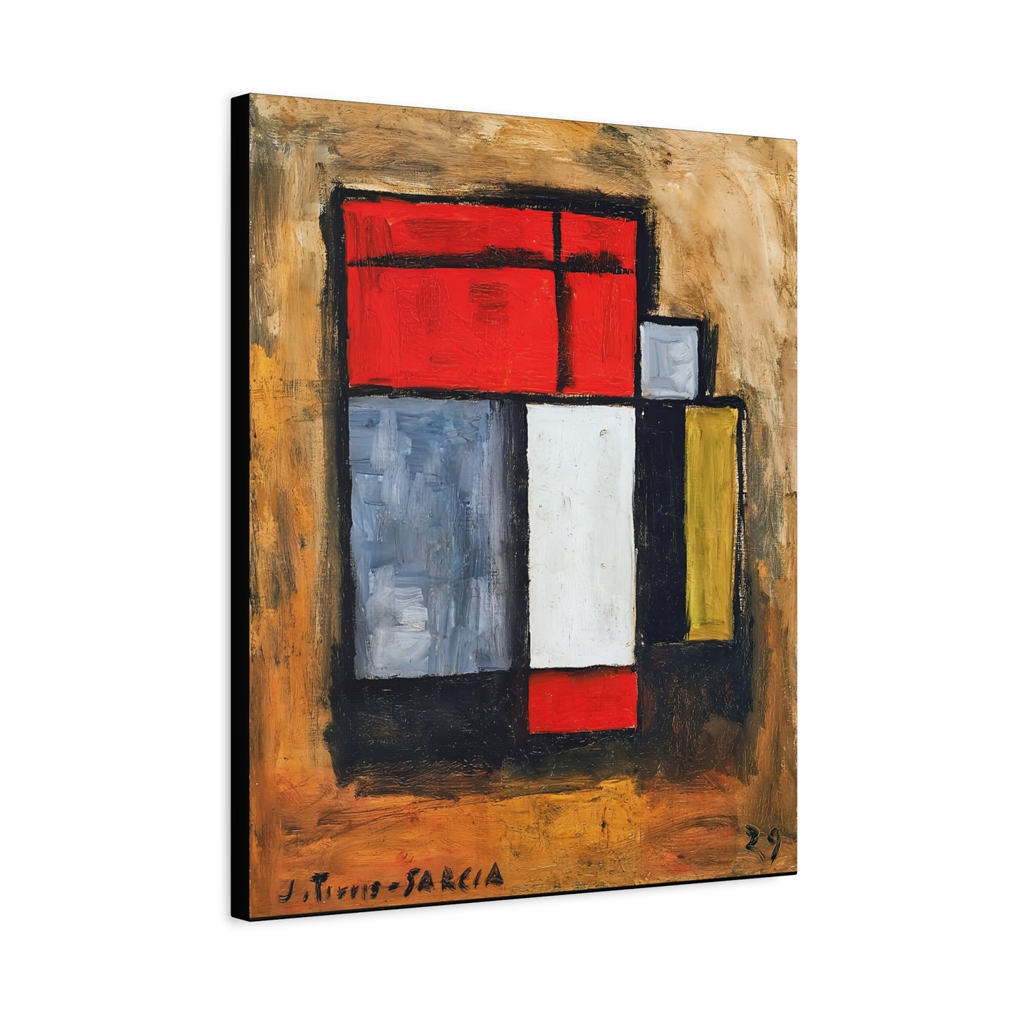 Formas abstractas (1929) by Joaquín Torres-García / Reproduction Fine Art sur Toile /  Epaisseur 3.2 cm - 1.25 inch
