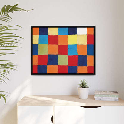 Color chart Qu1 (1930) by Paul Klee / Toile encadrée sur caisse américaine