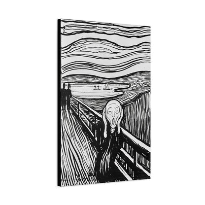 The Scream (1895) by Edvard Munch / Reproduction Fine Art sur Toile / Epaisseur 3,2cm - 1'25 po