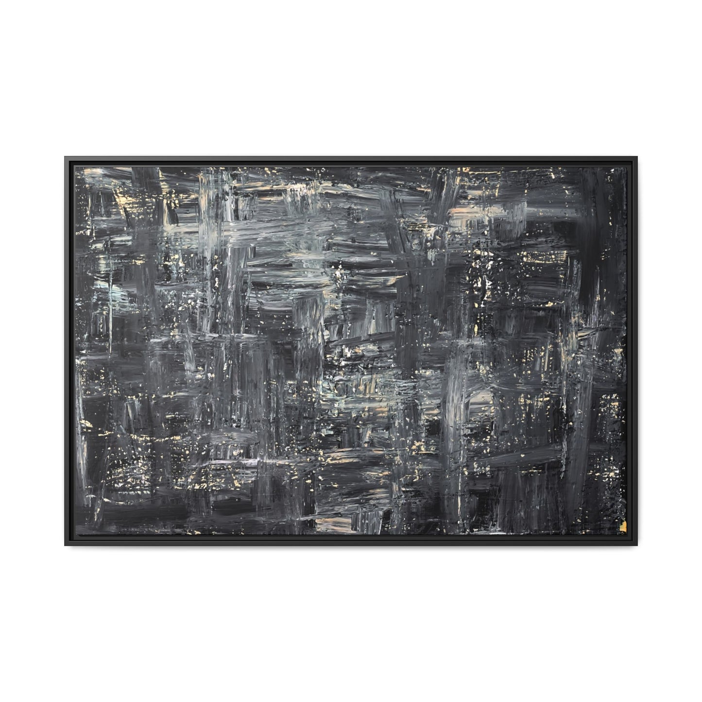 Tableau Intemporel Ardoise Doré "Série Sign Collections" / Toile encadrée sur caisse américaine