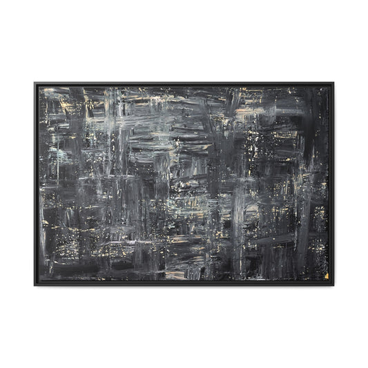 Tableau Intemporel Ardoise Doré "Série Sign Collections" / Toile encadrée sur caisse américaine