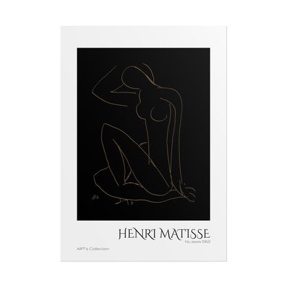 Nu assis (1952) version imposition by Henri Matisse / Affiche imprimée - Série ART's Collection