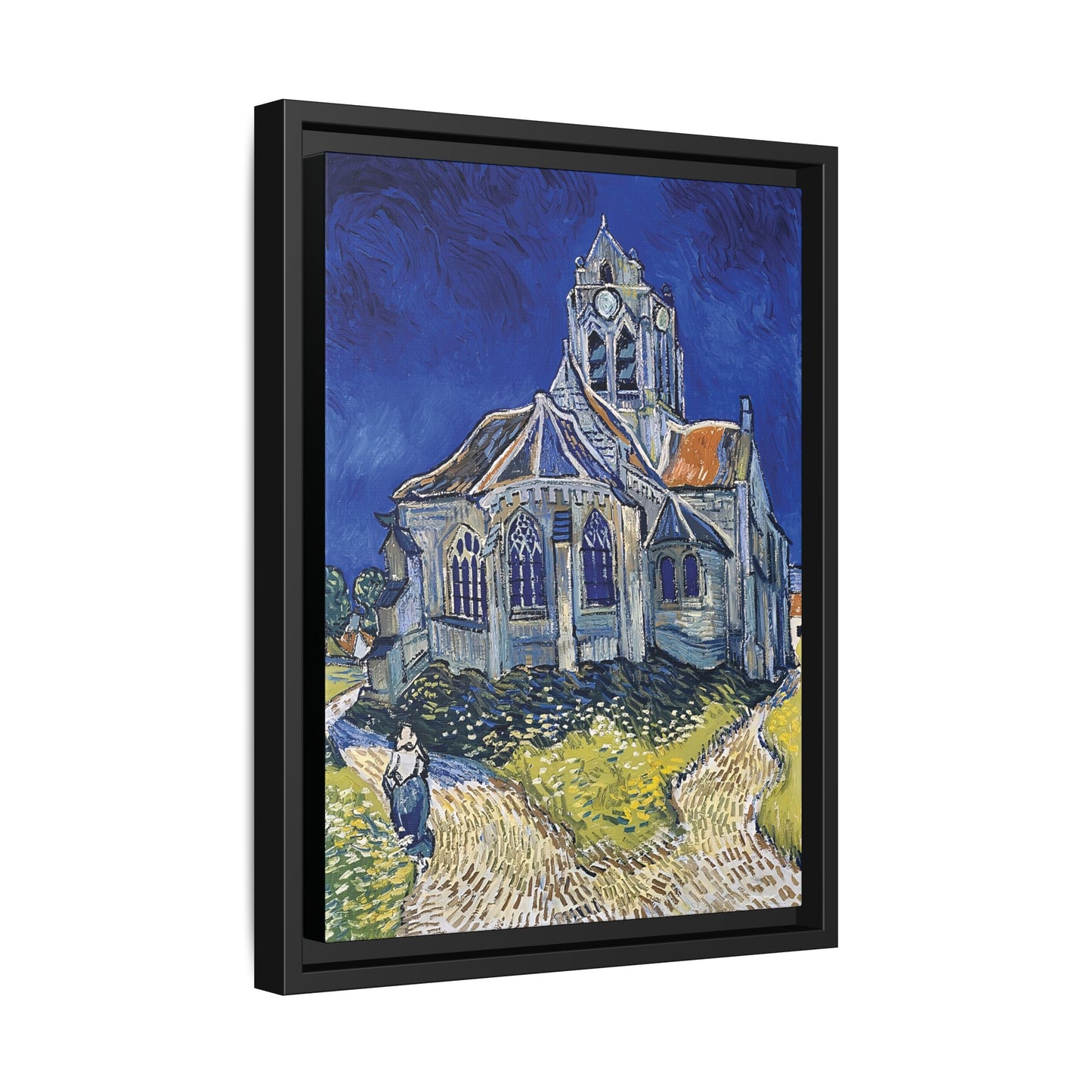 The Church in Auvers-sur-Oise, View from the Chevet (1890) by Vincent van Gogh / Toile encadrée sur caisse américaine