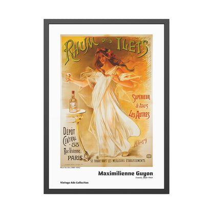 Rhum Des Ilets (1880-1900) by Maximilienne Guyon / Affiche Encadrée Série Vintage Ads Collection
