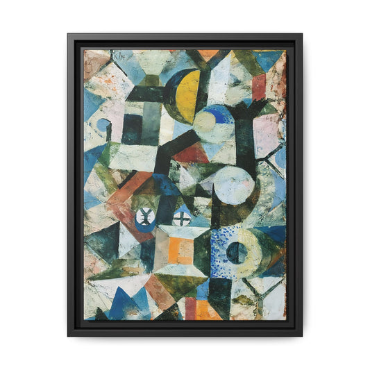 Composition with the Yellow Half-Moon and the Y (1918) by Paul Klee / Toile encadrée sur caisse américaine