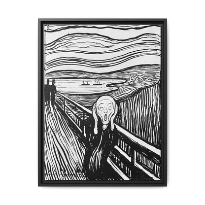 The Scream (1895) by Edvard Munch  / Toile encadrée sur caisse américaine