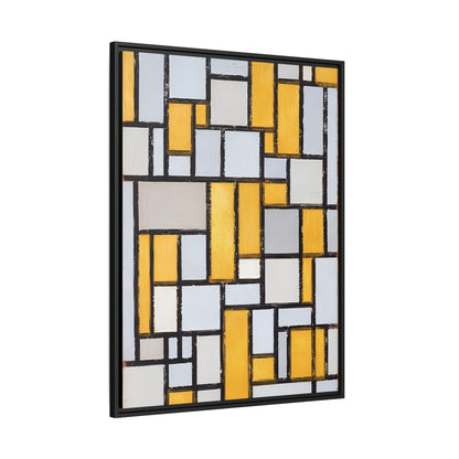 Composition with Grid 1 (1918) by Piet Mondrian  / Toile encadrée sur caisse américaine