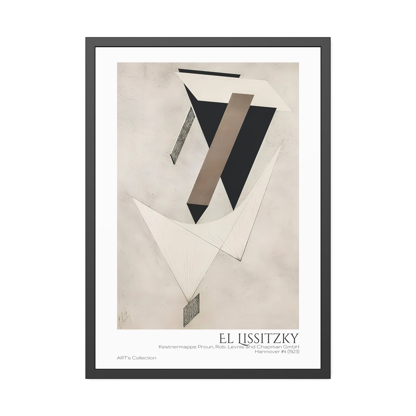 Kestnermappe Proun, Rob. Levnis and Chapman GmbH Hannover #4 (1923) by El Lissitzky / Affiche Encadrée série ART's Collection