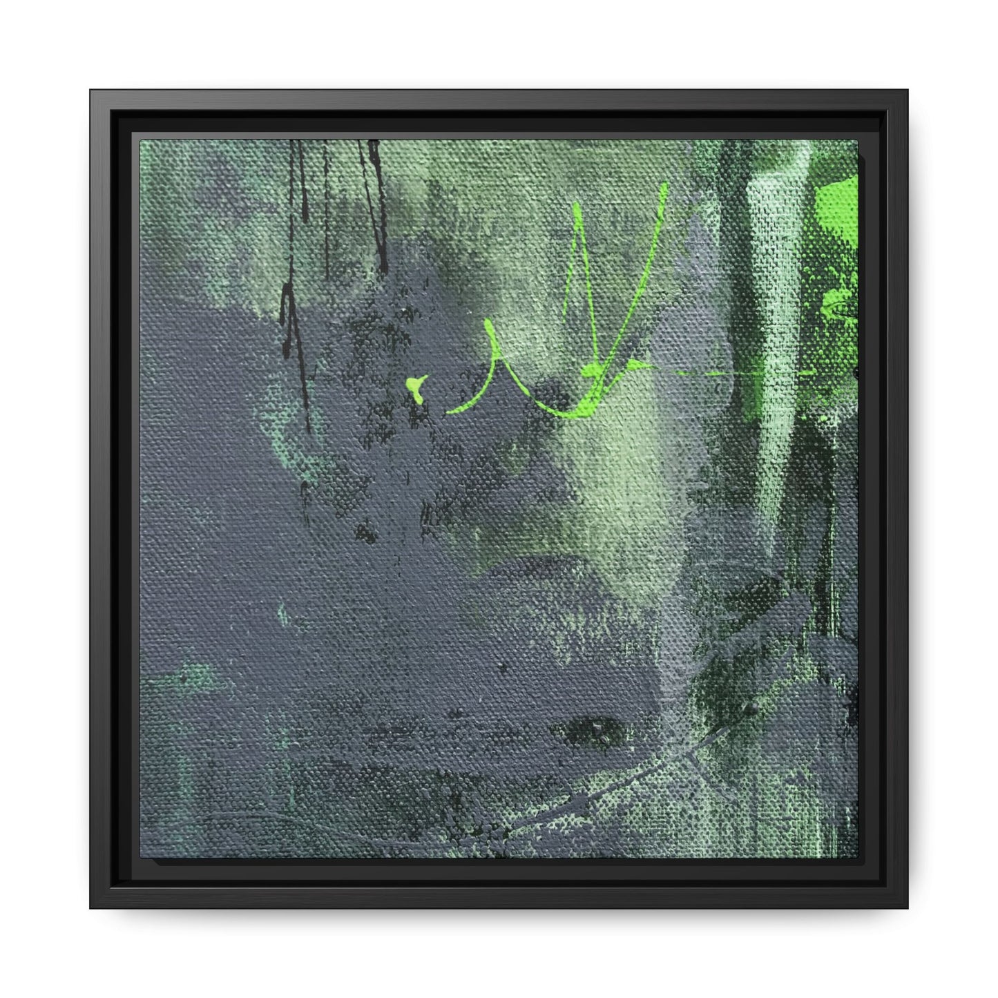 Tableau Beaux Arts Quartz & Emeraude "Série Sign Collections" / Toile encadrée sur caisse américaine