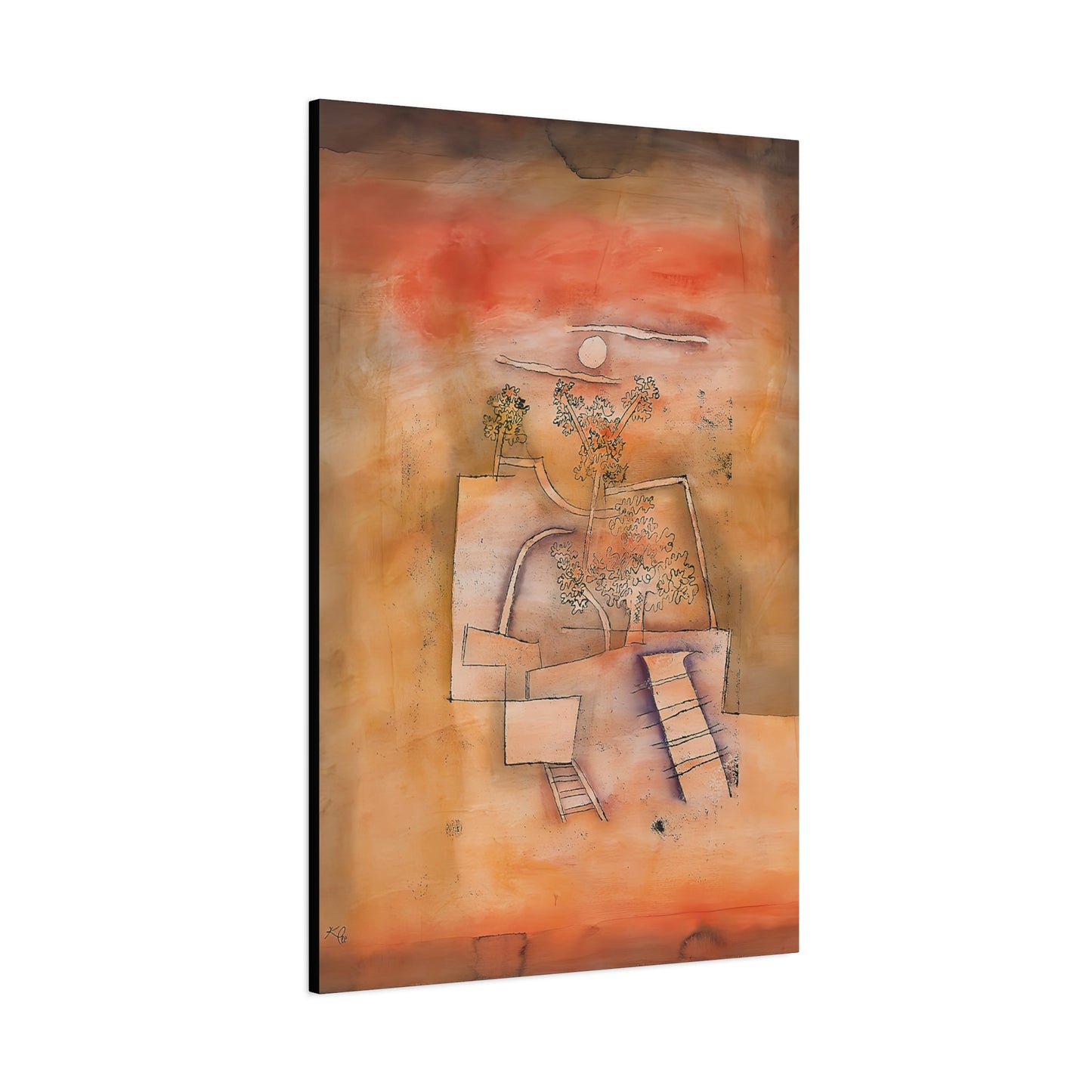 Tree Culture (1924) by Paul Klee  / Reproduction Fine Art sur Toile / Epaisseur 3.2 cm - 1.25 inch