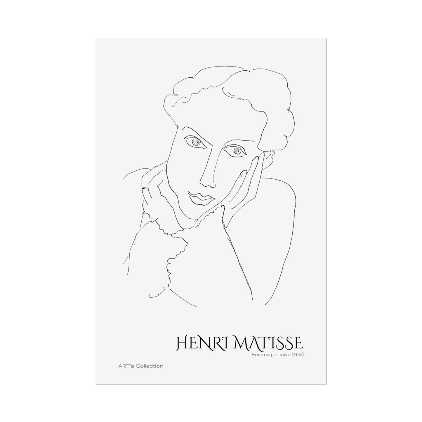 Femme pensive (1936) by Henri Matisse / Affiche imprimée - Série ART's Collection