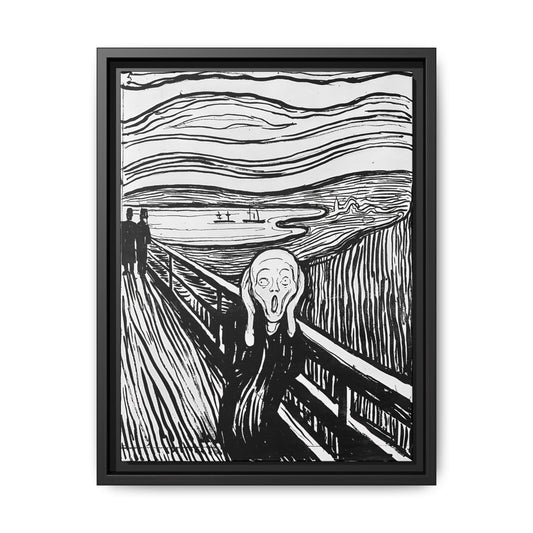 The Scream (1895) by Edvard Munch  / Toile encadrée sur caisse américaine