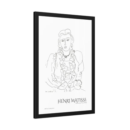 Sitzende Frau (1936) by Henri Matisse  / Affiche Encadrée série ART's Collection