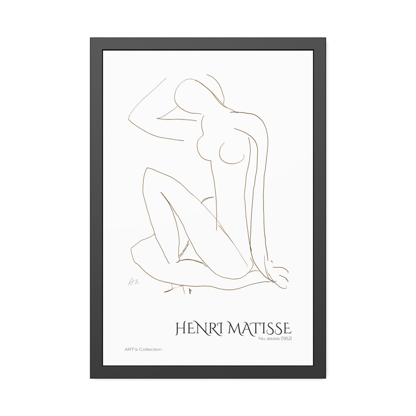 Nu assis (1952) by Henri Matisse / Affiche Encadrée série ART's Collection