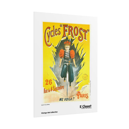 Cycles Frost (1894) by E Clouet  / Affiche imprimée - Série Vintage Ads Collection