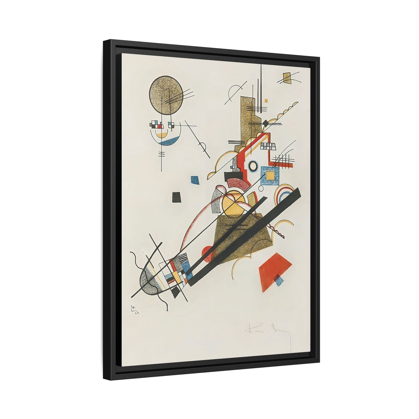 Frohlicher Augsteig (1923) by Wassily Kandinsky / Toile encadrée sur caisse américaine