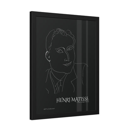 Louis Aragon (1943) black édition by Henri Matisse / Affiche Encadrée série ART's Collection