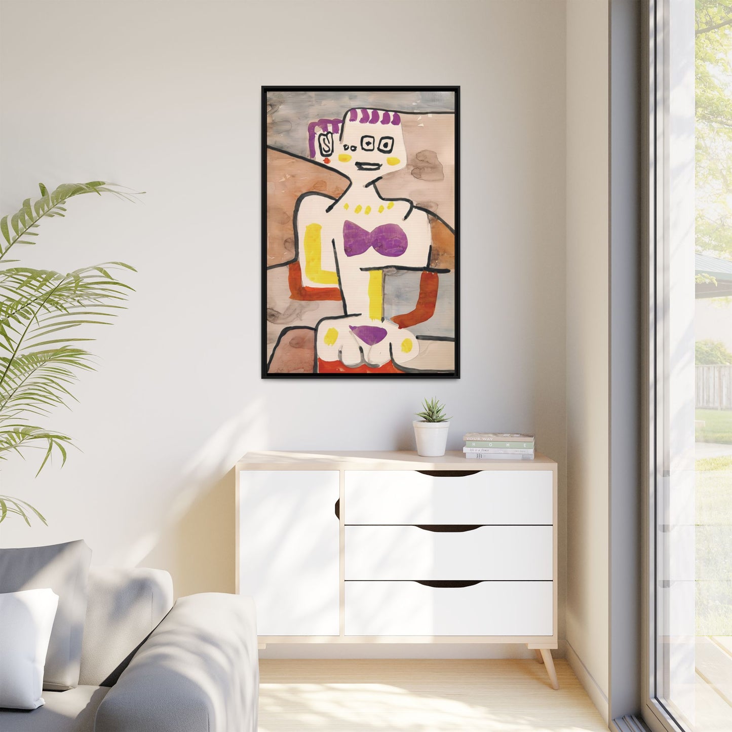 The Girl in the North (ca. 1939) by Paul Klee / Toile encadrée sur caisse américaine