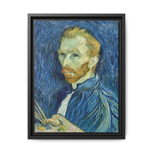 Self-Portrait (1889) by Vincent van Gogh / Toile encadrée sur caisse américaine