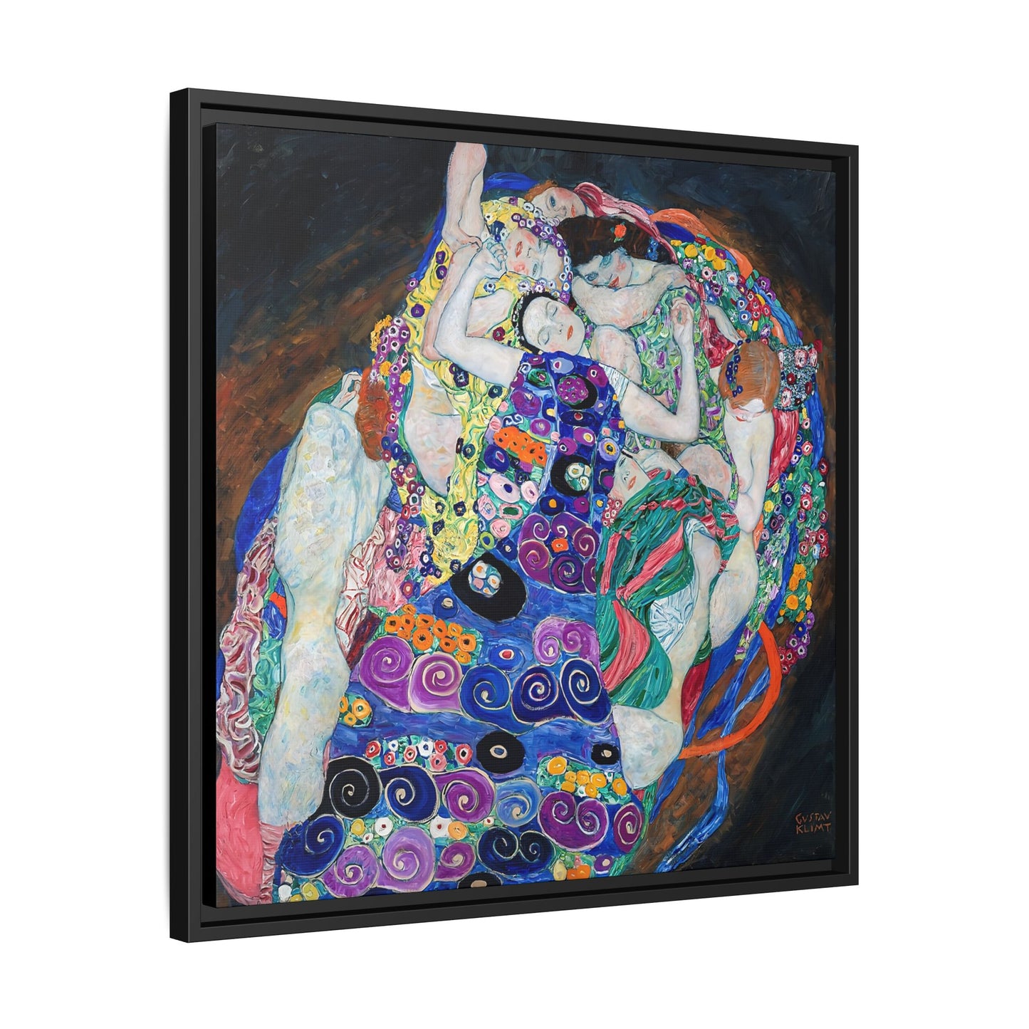 The Maiden (1913) by Gustav Klimt / Toile encadrée sur caisse américaine