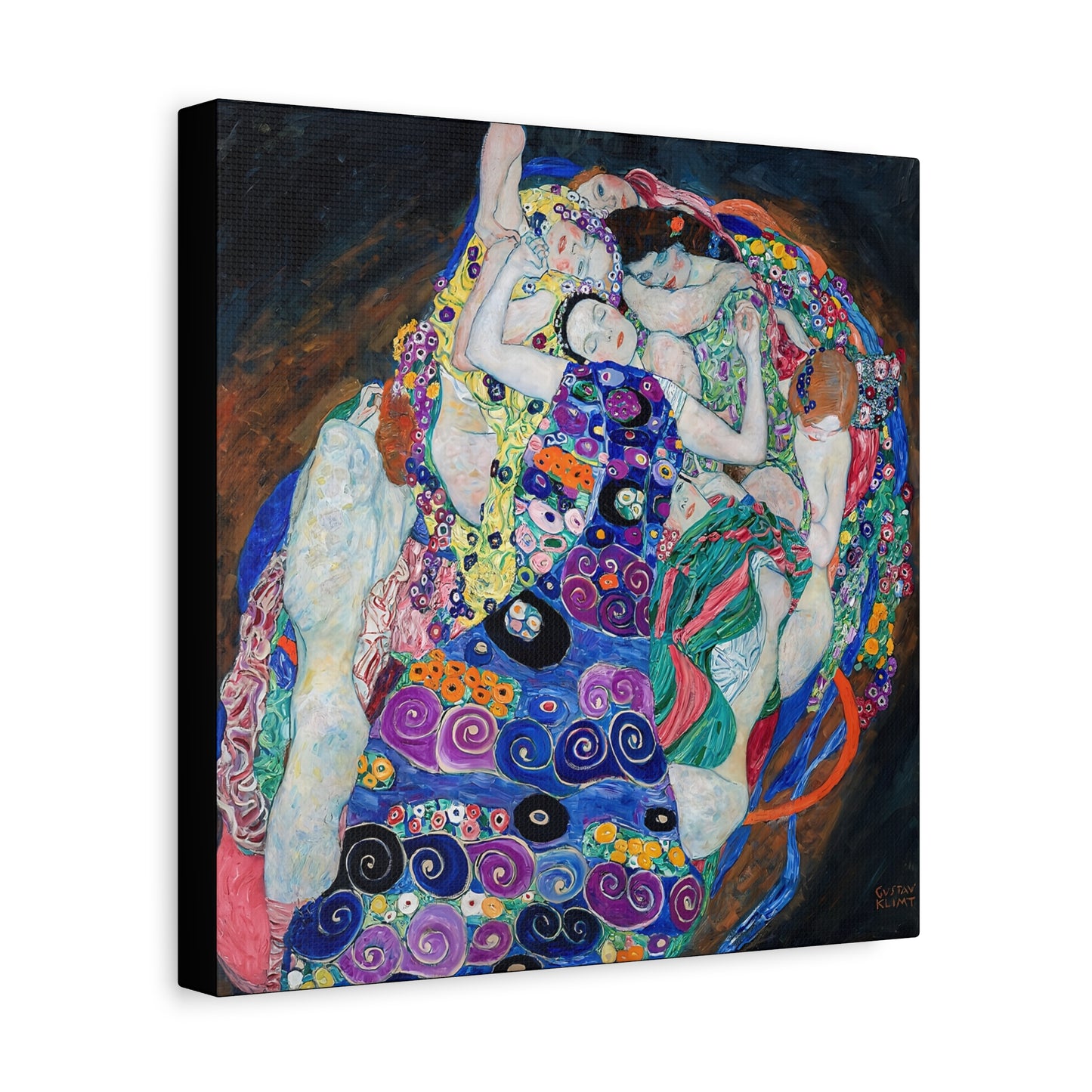 The Maiden (1913) by Gustav Klimt / Reproduction Fine Art sur Toile / Flanc Large Epaisseur 3.2 cm - 1.25 inch