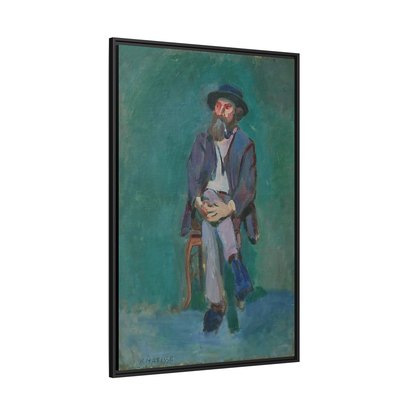 Homme assis (1900) by Henri Matisse / Toile encadrée sur caisse américaine