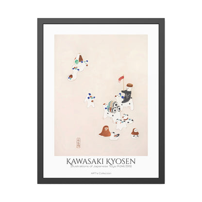 Illustrations of Japanese Toys Pl.046 (1919) by Kawasaki Kyosen / Affiche Encadrée série ART's Collection