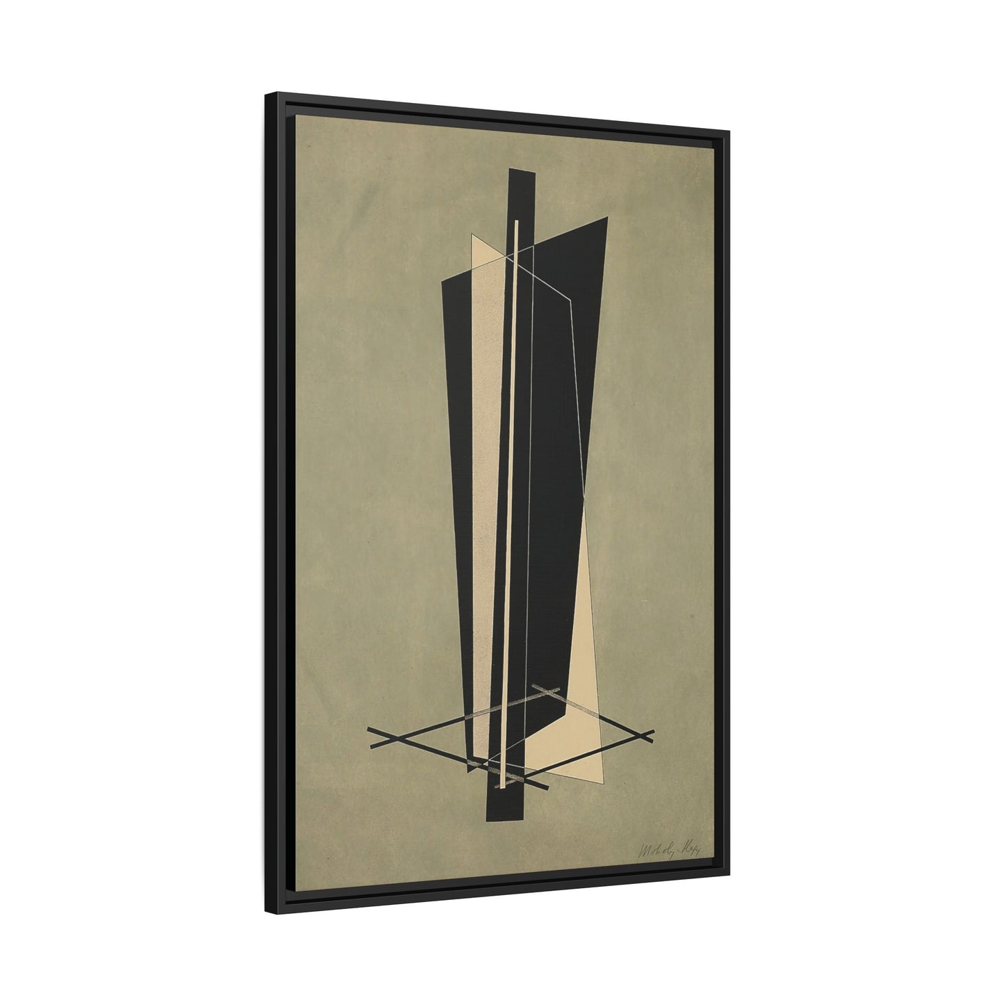 Kestnermappe - Komposition - One Plate P. 123 (1922-23)  by László Moholy-Nagy  / Toile encadrée sur caisse américaine