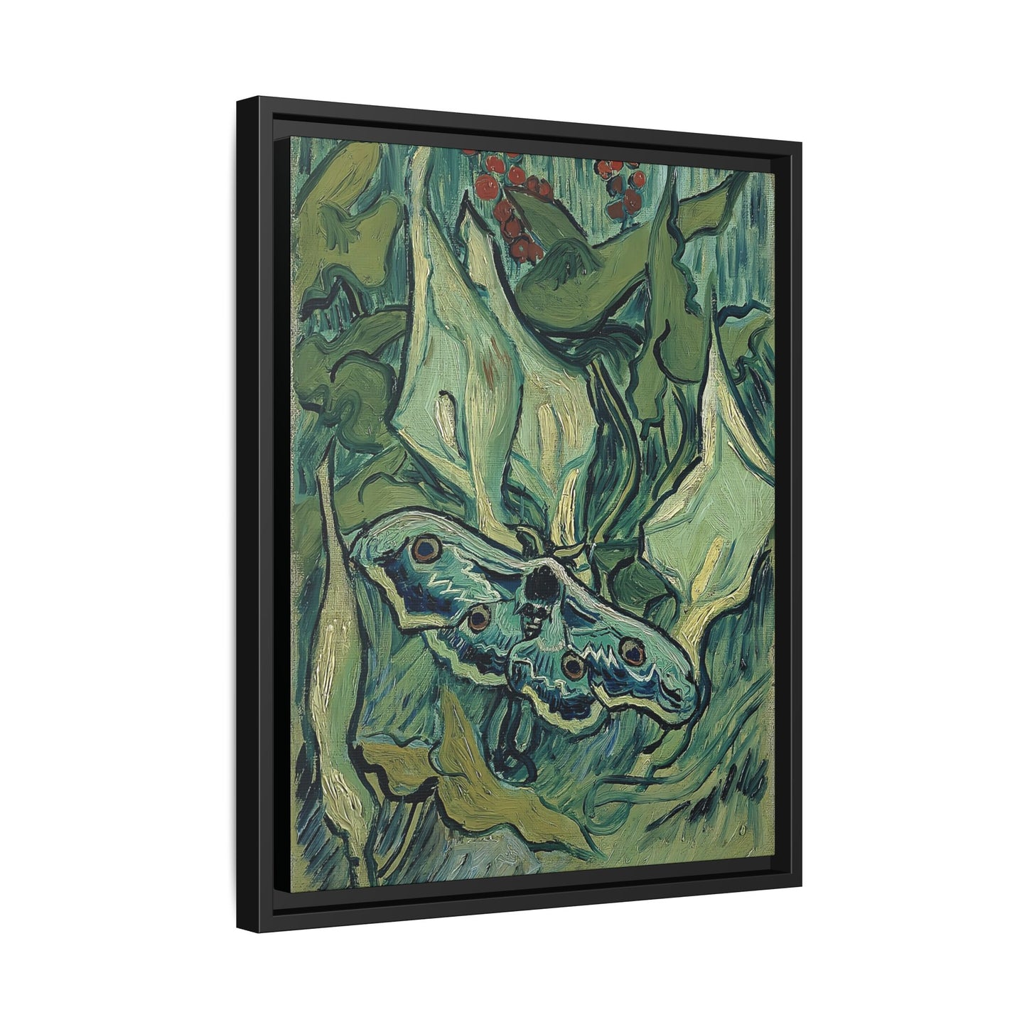Emperor moth (1889) by Vincent van Gogh / Toile encadrée sur caisse américaine