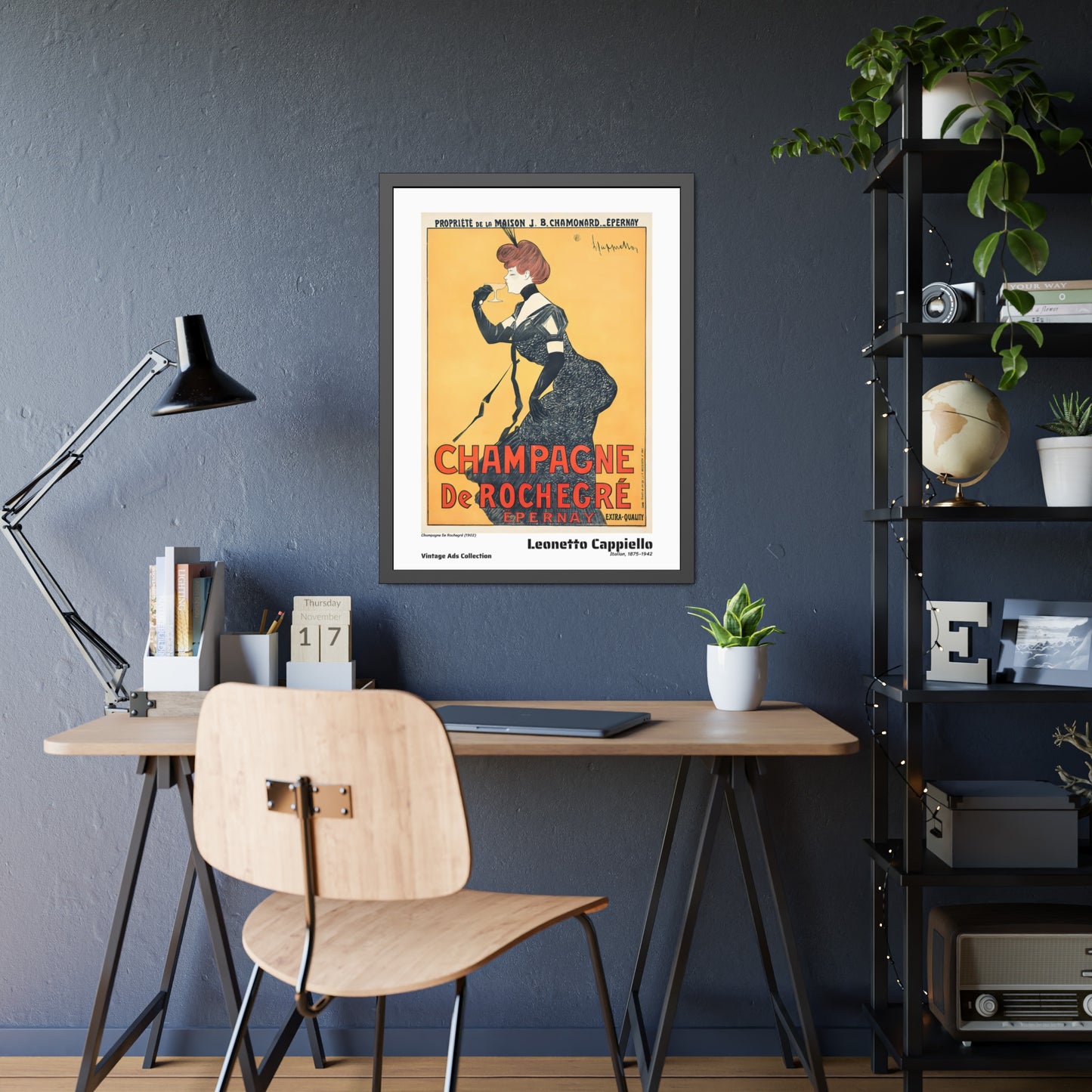 Champagne De Rochegré (1902) by Leonetto Cappiello / Affiche Encadrée Série Vintage Ads Collection