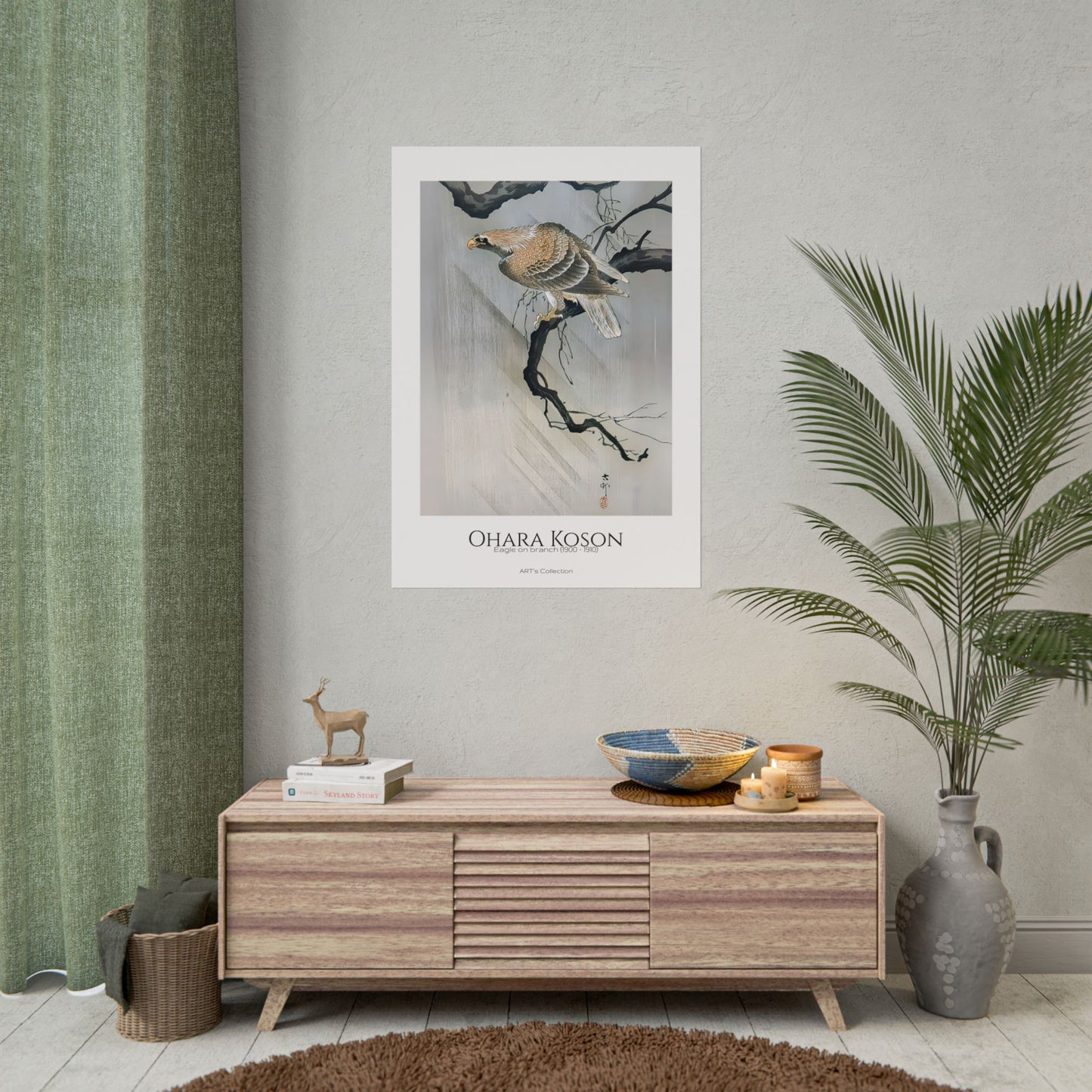 Eagle on branch (1900 - 1910) by Ohara Koson / Affiche imprimée - Série ART's Collection
