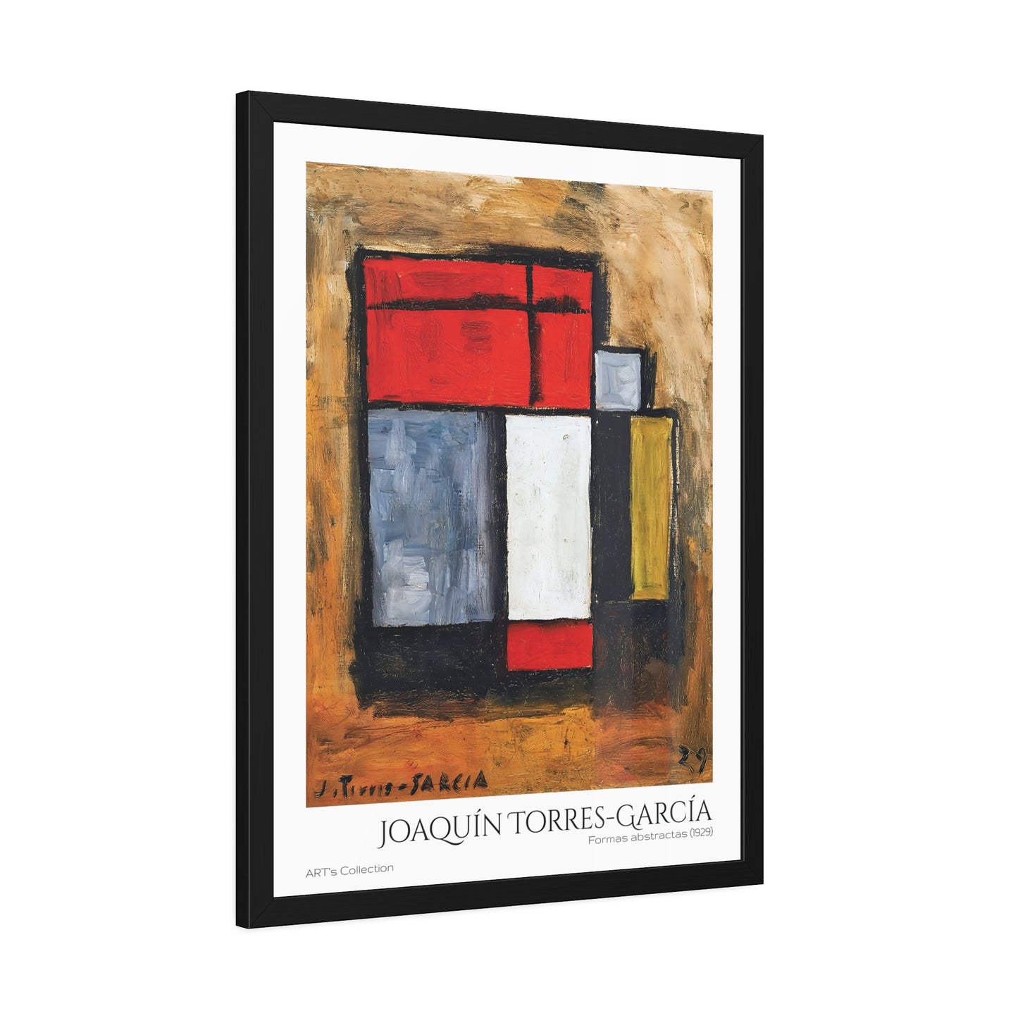 Formas abstractas (1929) by Joaquín Torres-García  / Affiche Encadrée série ART's Collection