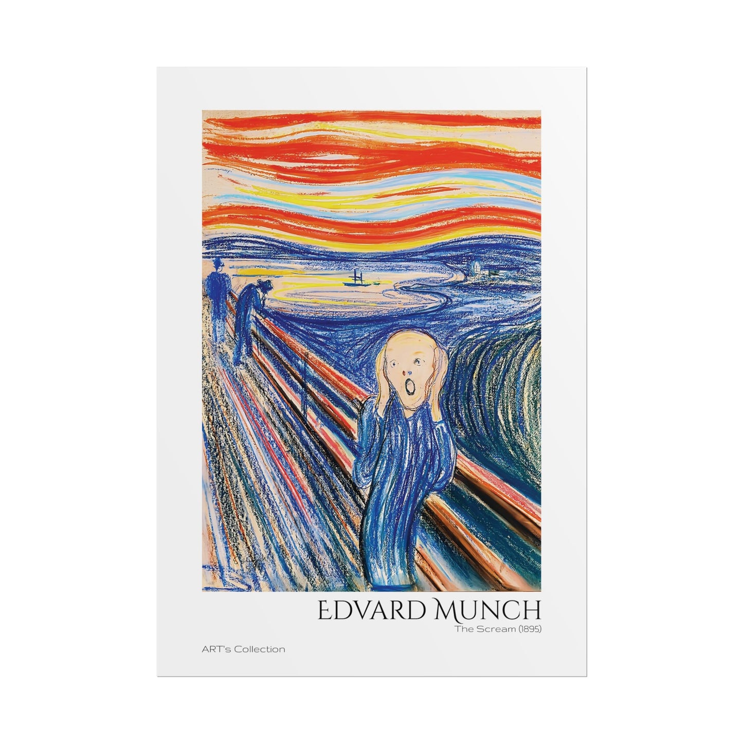 The Scream (1895) color version by Edvard Munch / Affiche imprimée - Série ART's Collection