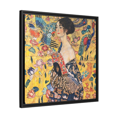 Woman with fan (1917-1918) by Gustav Klimt / Toile encadrée sur caisse américaine
