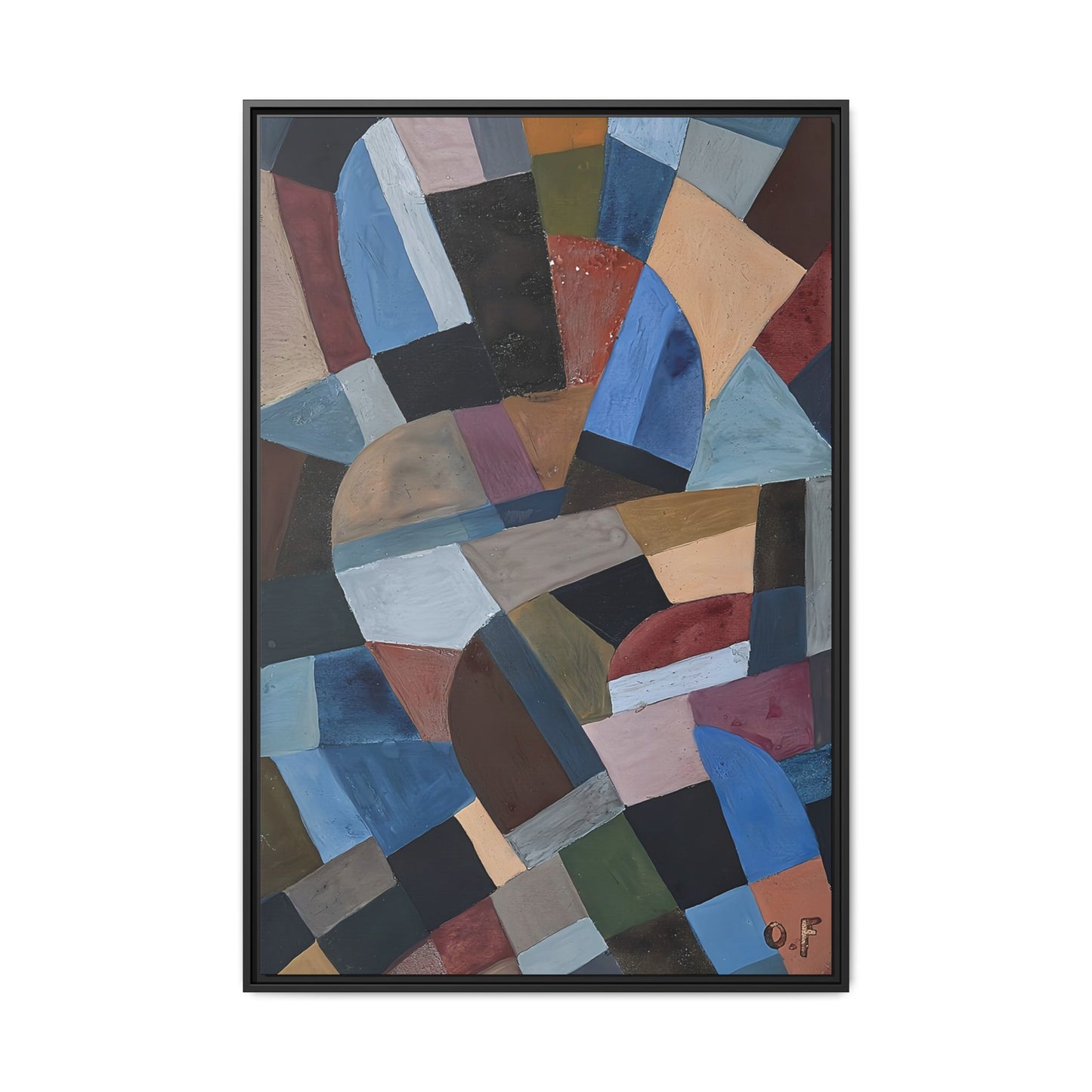 Composition by Otto Freundlich   / Toile encadrée sur caisse américaine