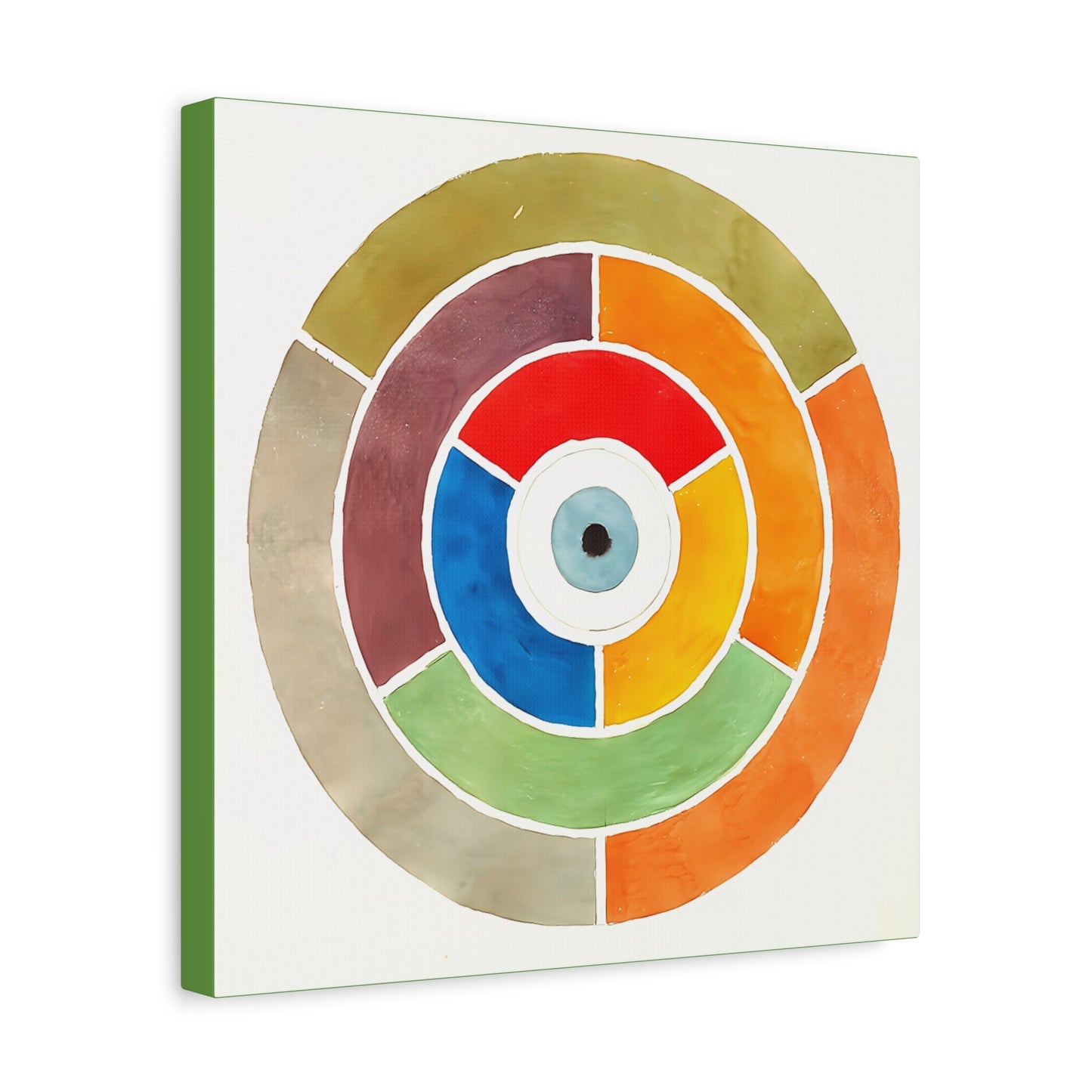 Disc Showing Primary Secondary and Tertiary Colors (ca 1900) by Elizabeth A. Nedwill / Reproduction Fine Art sur Toile /   3.2 cm-1.25 inch