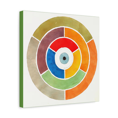 Disc Showing Primary Secondary and Tertiary Colors (ca 1900) by Elizabeth A. Nedwill / Reproduction Fine Art sur Toile /   3.2 cm-1.25 inch
