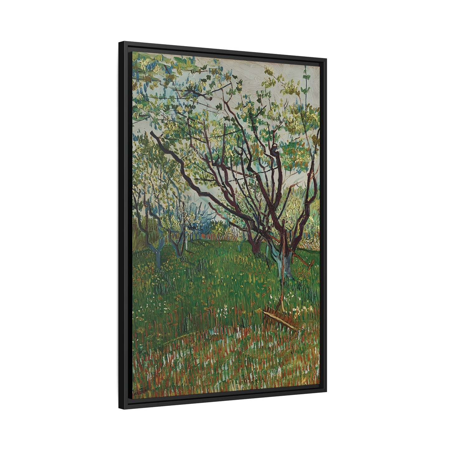 The Flowering Orchard (1888) by Vincent van Gogh / Toile encadrée sur caisse américaine
