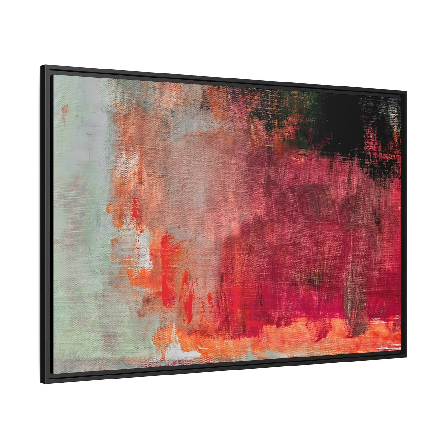 Tableau Contemporain Rubis "Série Sign Collections" / Toile encadrée sur caisse américaine