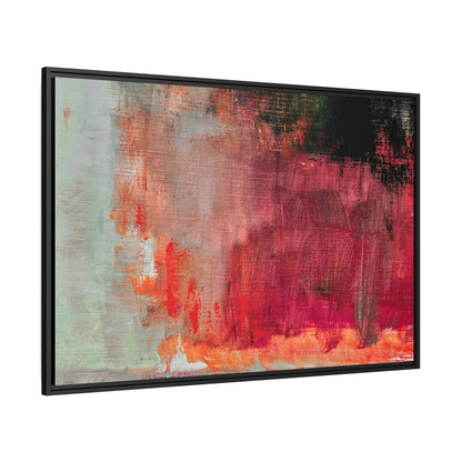 Tableau Contemporain Rubis "Série Sign Collections" / Toile encadrée sur caisse américaine
