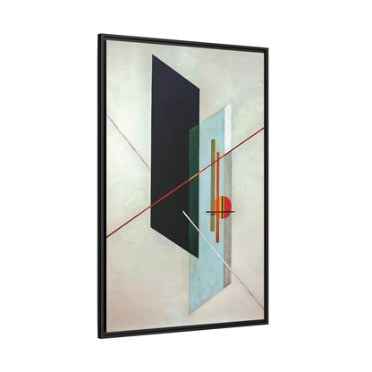A IX (1923) by László Moholy-Nagy  / Toile encadrée sur caisse américaine