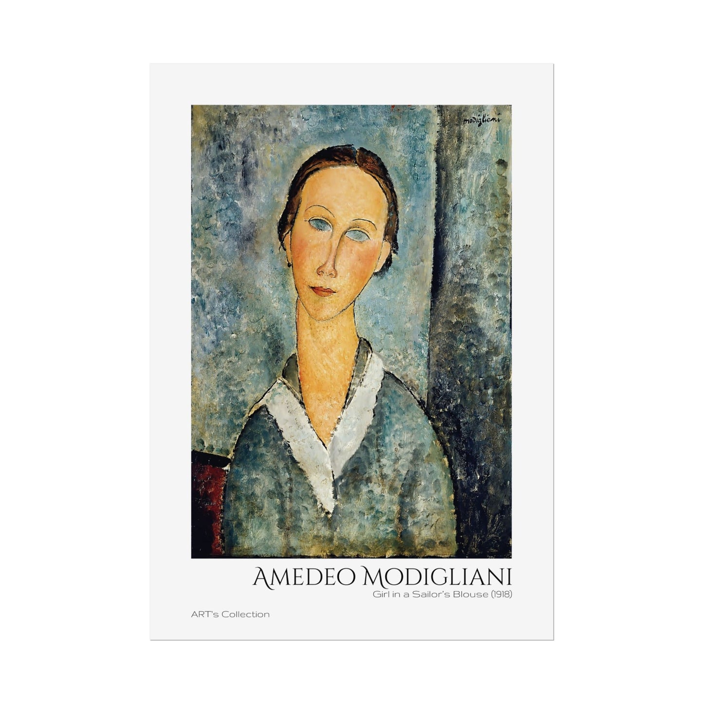 Girl in a Sailor's Blouse (1918) by Amedeo Modigliani / Affiche imprimée - Série ART's Collection