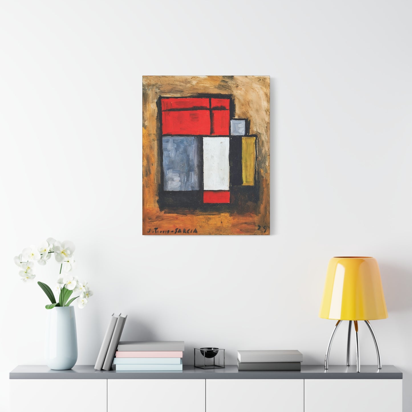 Formas abstractas (1929) by Joaquín Torres-García / Reproduction Fine Art sur Toile /  Epaisseur 3.2 cm - 1.25 inch