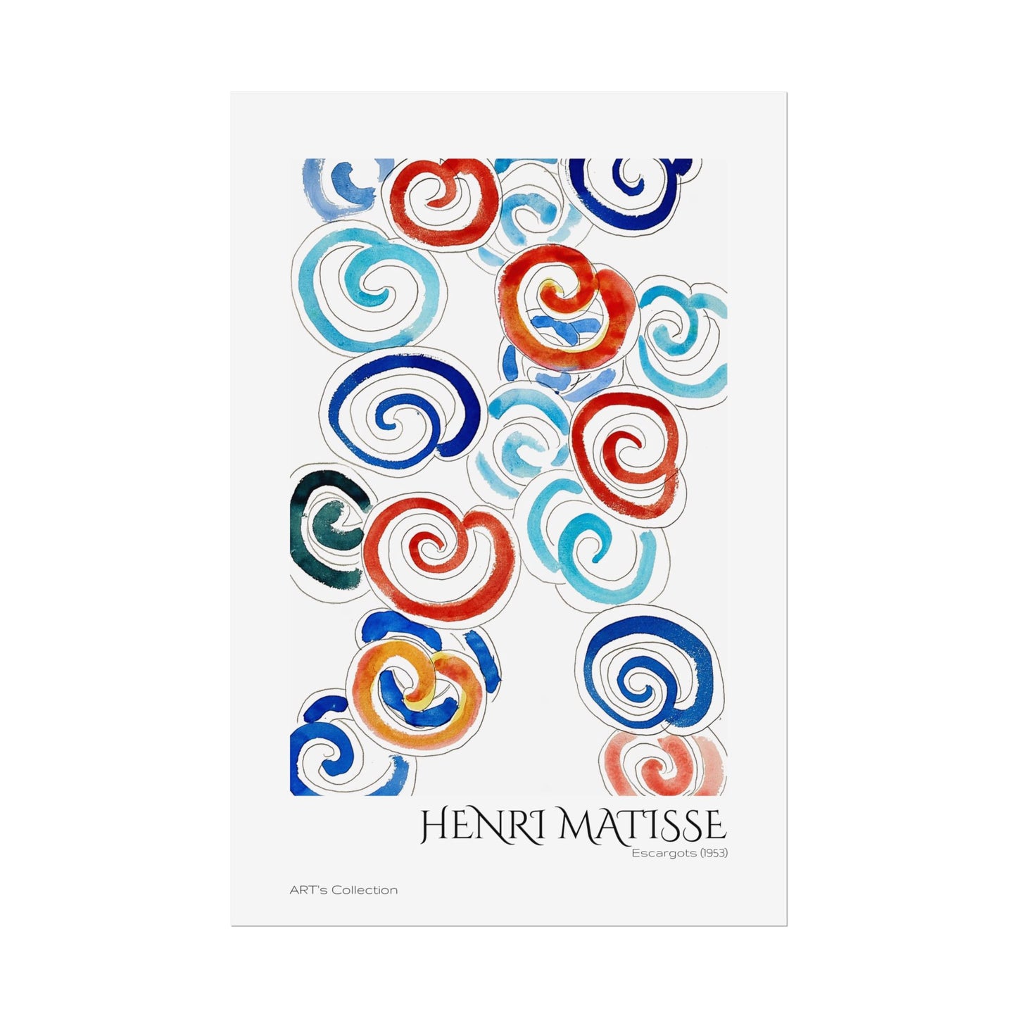 Escargots (1953) by Henri Matisse / Affiche imprimée - Série ART's Collection