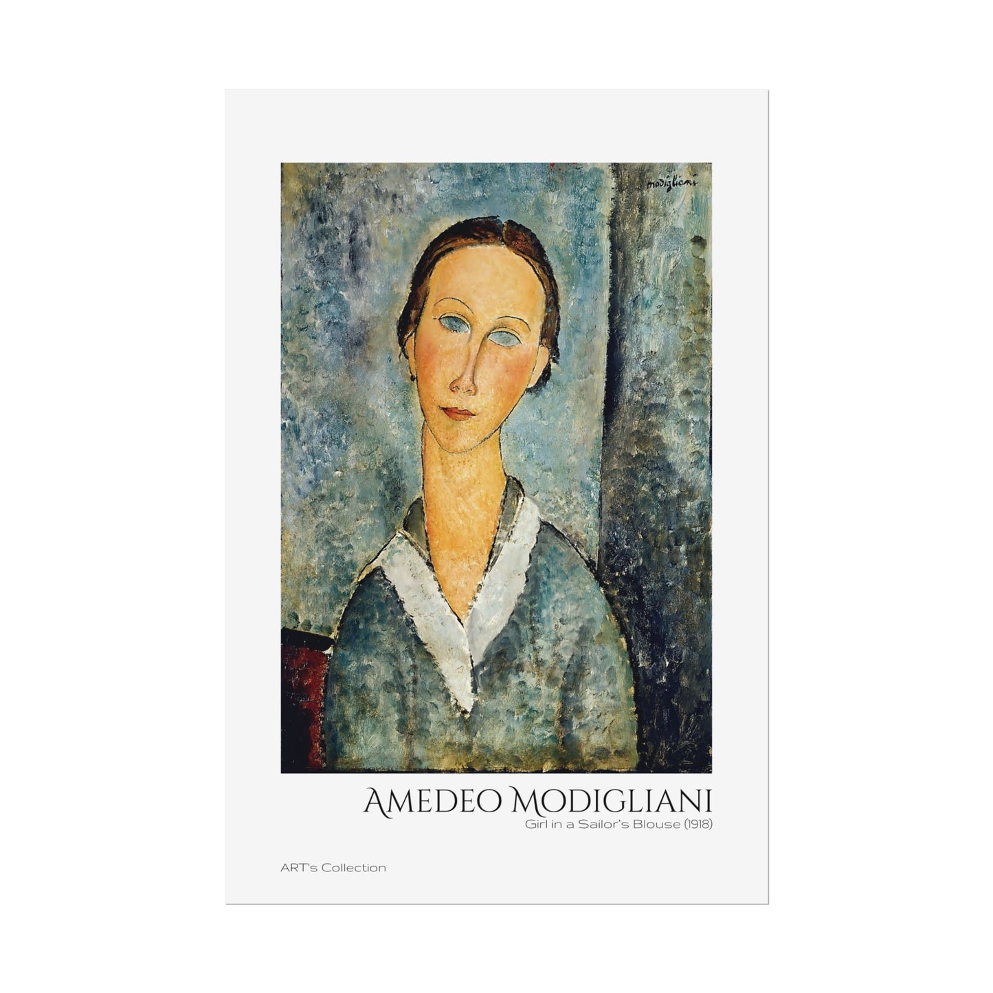 Girl in a Sailor's Blouse (1918) by Amedeo Modigliani / Affiche imprimée - Série ART's Collection