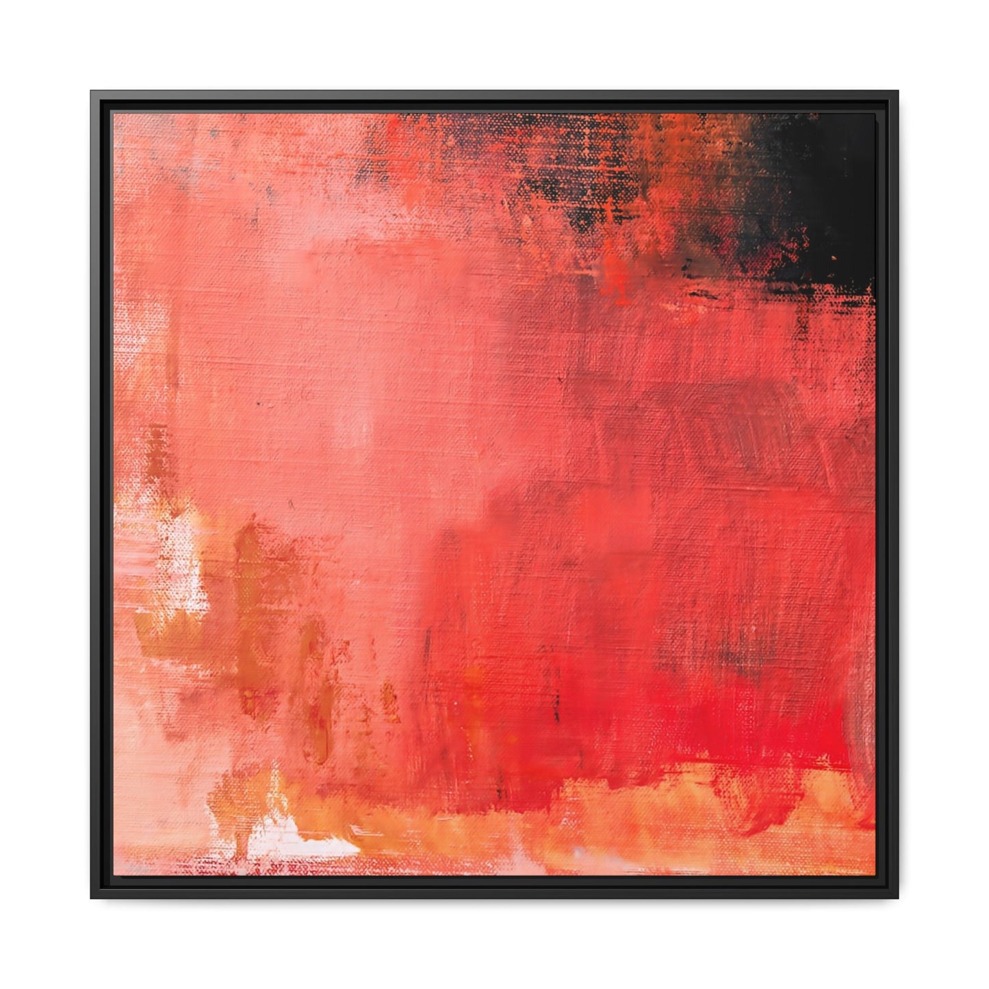 Tableau Contemporain Ecarlate "Série Sign Collections" / Toile encadrée sur caisse américaine