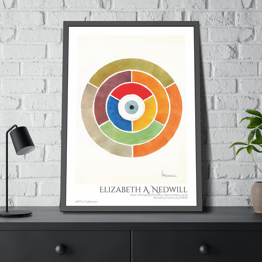 Disc Showing Primary, Secondary and Tertiary Colors (ca 1900) by Elizabeth A. Nedwill / Affiche Encadrée série ART's Collection